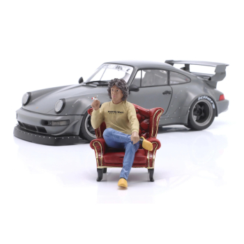 Porsche 911 (964) RWB Bodykit 2024 Nardo grey + figurka - skala 1:18 - Solido